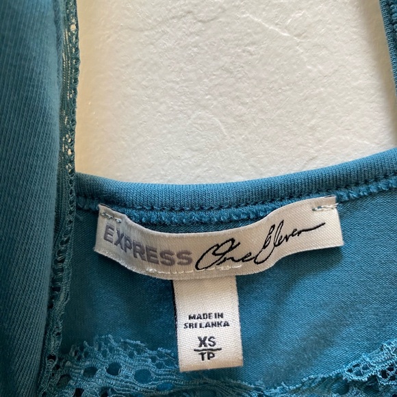 Express One Eleven Turquoise Bodysuit Size XS - Picture 6 of 8